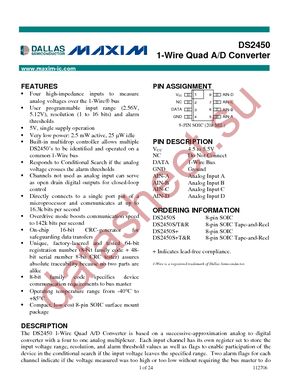 DS2450S+T&R datasheet  